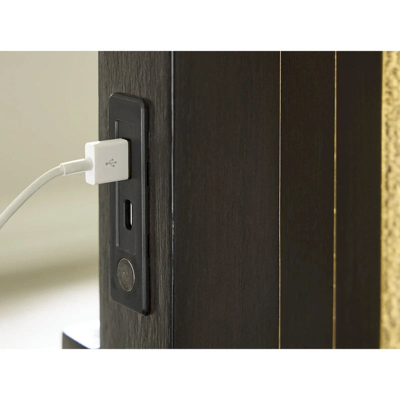 Signature Design by Ashley Neymorton Dark Brown/Gray Upholstered Panel Bed