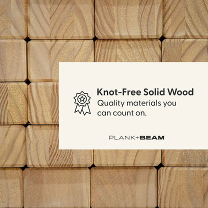 Plank and Beam Mid Century Single Wood Entryway Bench - 41.3 L x 16.5 W x 17.5 H