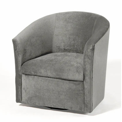 Modern Handcrafted Swivel Accent Chair with Ultra-Soft Polyester Microfiber Upholstery