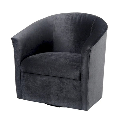 Modern Handcrafted Swivel Accent Chair with Ultra-Soft Polyester Microfiber Upholstery