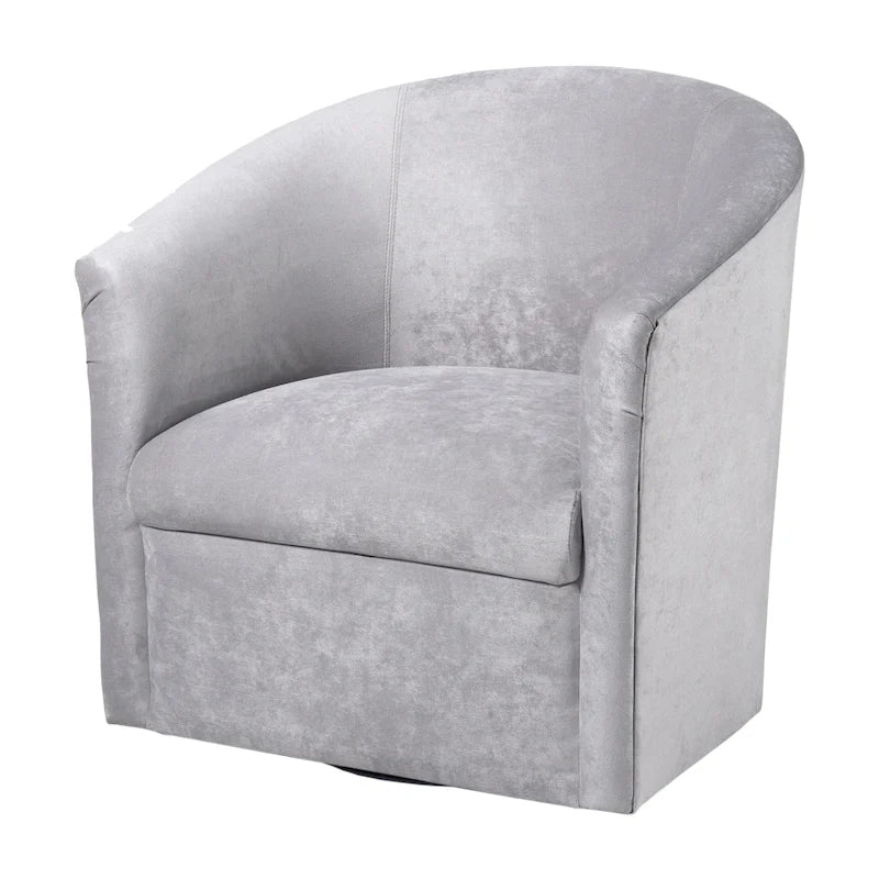 Modern Handcrafted Swivel Accent Chair with Ultra-Soft Polyester Microfiber Upholstery