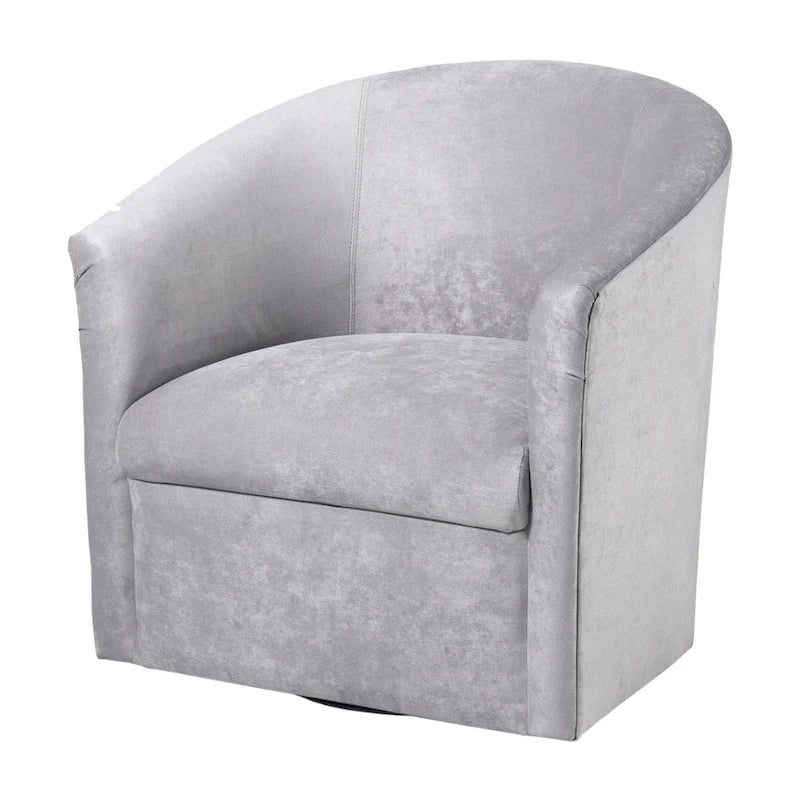 Modern Handcrafted Swivel Accent Chair with Ultra-Soft Polyester Microfiber Upholstery