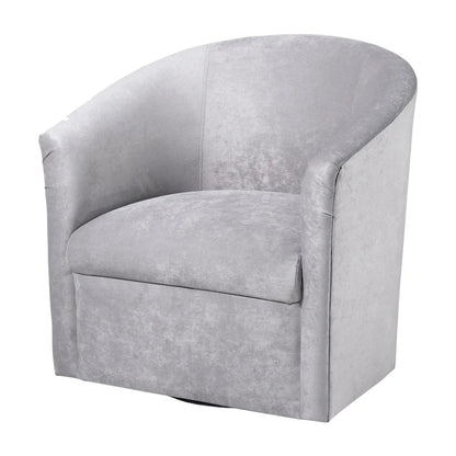 Modern Handcrafted Swivel Accent Chair with Ultra-Soft Polyester Microfiber Upholstery