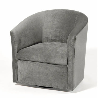 Modern Handcrafted Swivel Accent Chair with Ultra-Soft Polyester Microfiber Upholstery