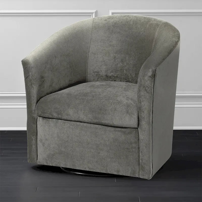Modern Handcrafted Swivel Accent Chair with Ultra-Soft Polyester Microfiber Upholstery