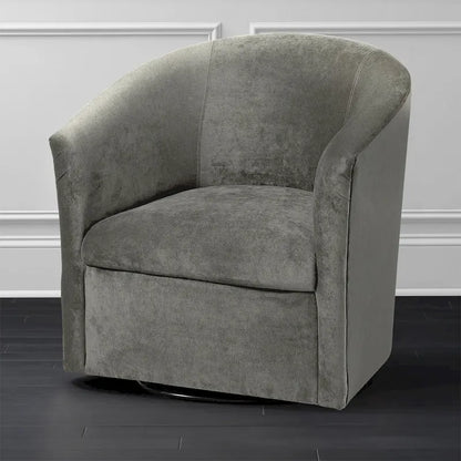 Modern Handcrafted Swivel Accent Chair with Ultra-Soft Polyester Microfiber Upholstery