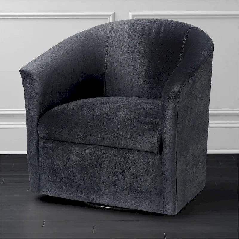 Modern Handcrafted Swivel Accent Chair with Ultra-Soft Polyester Microfiber Upholstery