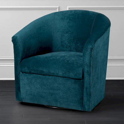 Modern Handcrafted Swivel Accent Chair with Ultra-Soft Polyester Microfiber Upholstery