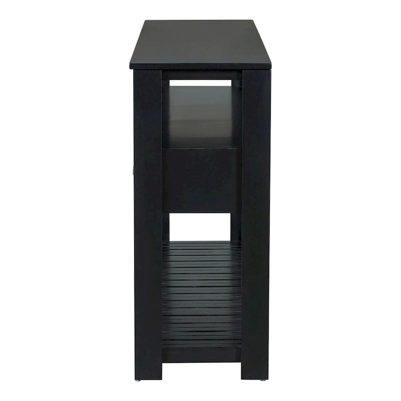 62.2 Modern Console Table with 4 Drawers and 2 Shelves