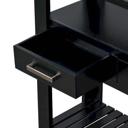 62.2 Modern Console Table with 4 Drawers and 2 Shelves