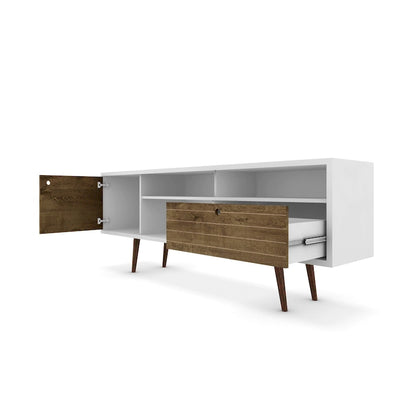 Manhattan Comfort Liberty 70.86 In. Mid Century-Modern Media Cabinet Console