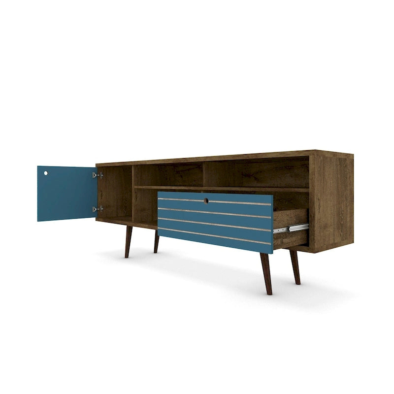 Manhattan Comfort Liberty 70.86 In. Mid Century-Modern Media Cabinet Console