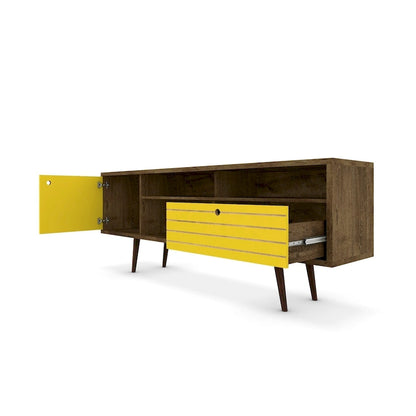 Manhattan Comfort Liberty 70.86 In. Mid Century-Modern Media Cabinet Console