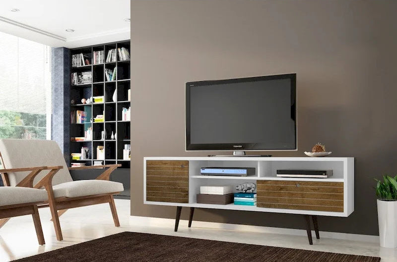 Manhattan Comfort Liberty 70.86 In. Mid Century-Modern Media Cabinet Console