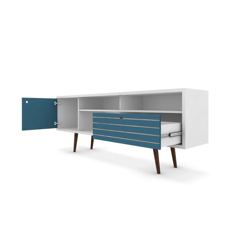 Manhattan Comfort Liberty 70.86 In. Mid Century-Modern Media Cabinet Console