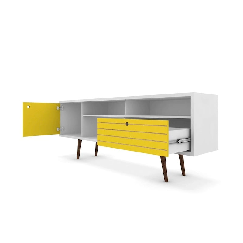 Manhattan Comfort Liberty 70.86 In. Mid Century-Modern Media Cabinet Console