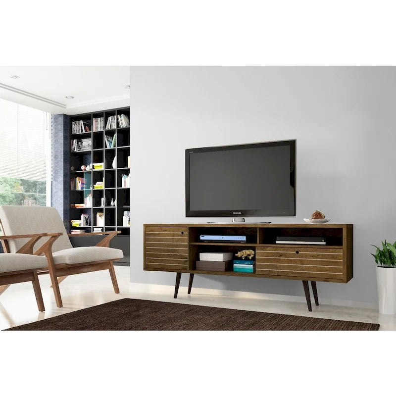 Manhattan Comfort Liberty 70.86 In. Mid Century-Modern Media Cabinet Console