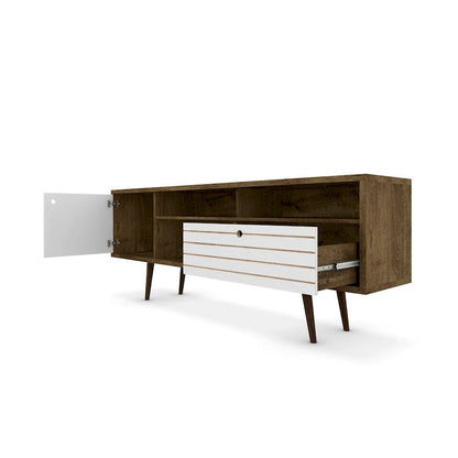 Manhattan Comfort Liberty 70.86 In. Mid Century-Modern Media Cabinet Console