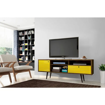 Manhattan Comfort Liberty 70.86 In. Mid Century-Modern Media Cabinet Console