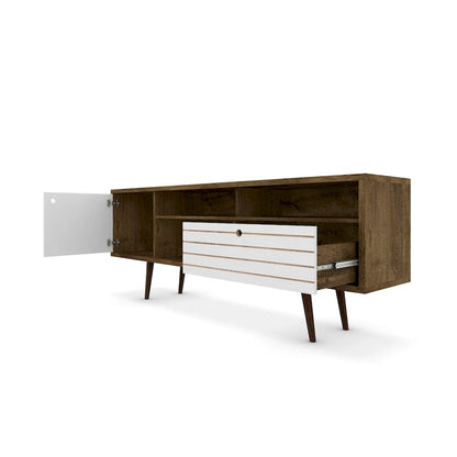 Manhattan Comfort Liberty 70.86 In. Mid Century-Modern Media Cabinet Console