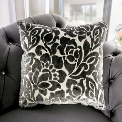 Addae Glam Grey Velvet Fabric Upholstered Button Tufted Sofa by