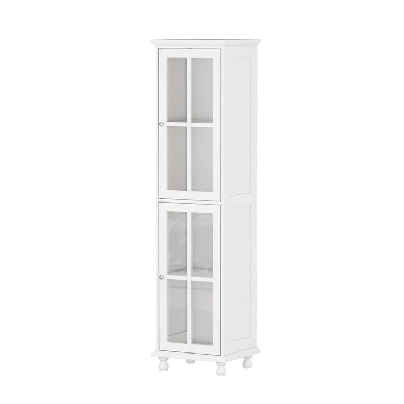 Cabinet Set with Tempered GlassStorage & TV Stand Combo Organization - SideCabinet+TVStand