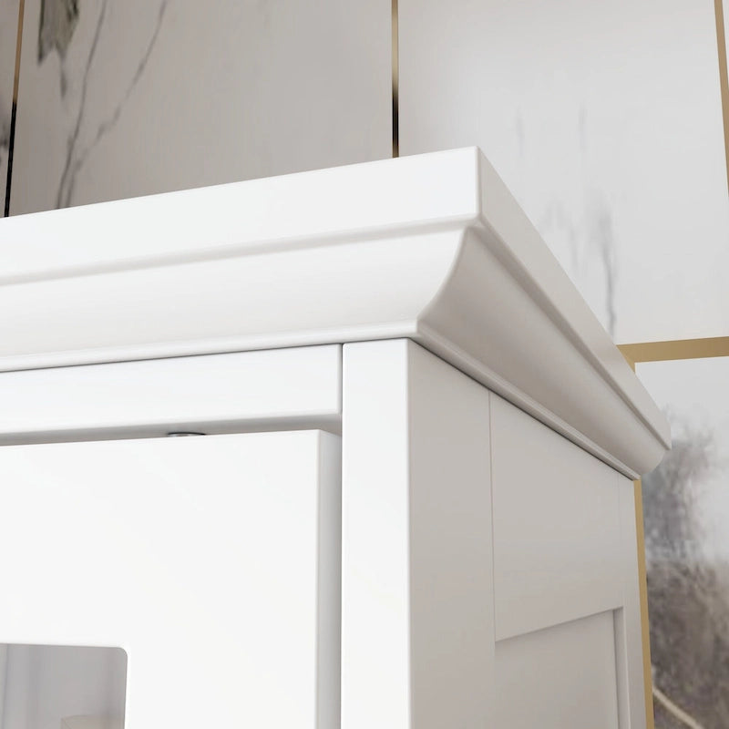 Cabinet Set with Tempered GlassStorage & TV Stand Combo Organization - SideCabinet+TVStand
