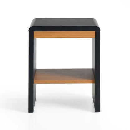 Modern Wood Table Rounded Edges Modern Wood End Table with Rounded Corners & Dual USB Charging Ports ...