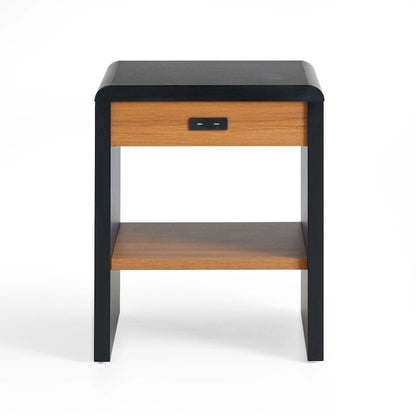 Brookside Reyna Modern Wood End Table with Rounded Corners