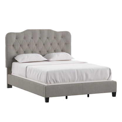 Ginny Adjustable Diamond-tufted Camel Back Bed by