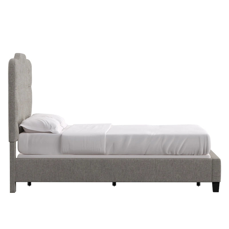 Ginny Adjustable Diamond-tufted Camel Back Bed by