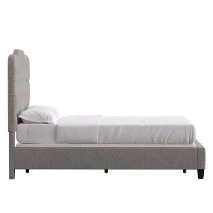 Ginny Adjustable Diamond-tufted Camel Back Bed by