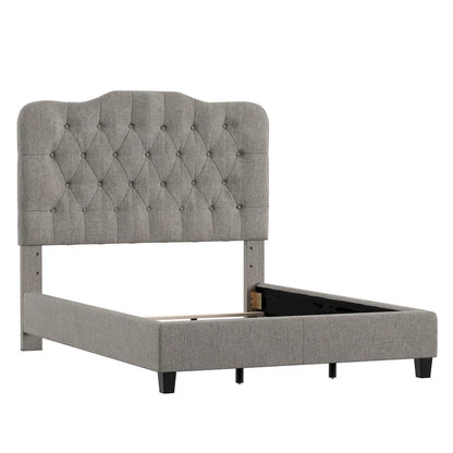 Ginny Adjustable Diamond-tufted Camel Back Bed by