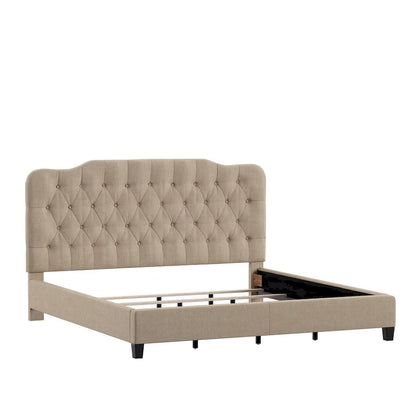 Ginny Adjustable Diamond-tufted Camel Back Bed by