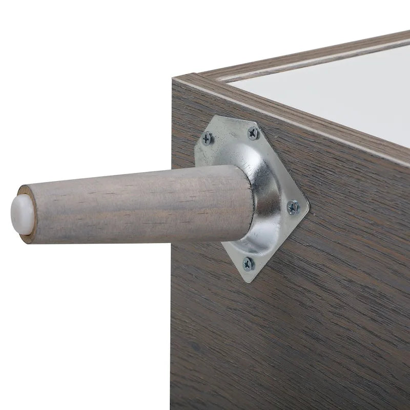 Wooden Nightstand with Drawer and Open Storage compartment ,Set of 2,Gray