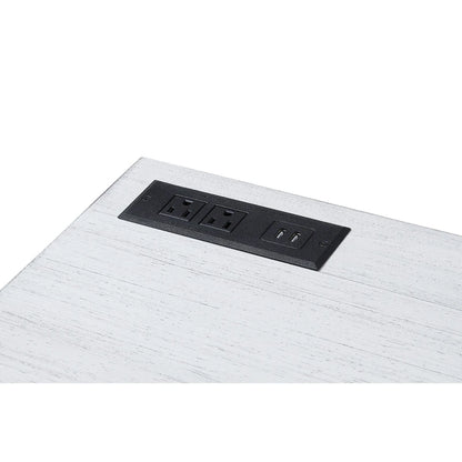 Bird Modern 42-inch Metal Computer Desk with USBs by