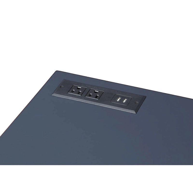 Bird Modern 42-inch Metal Computer Desk with USBs by