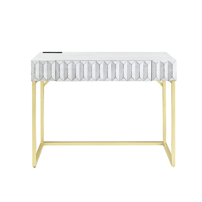 Bird Modern 42-inch Metal Computer Desk with USBs by