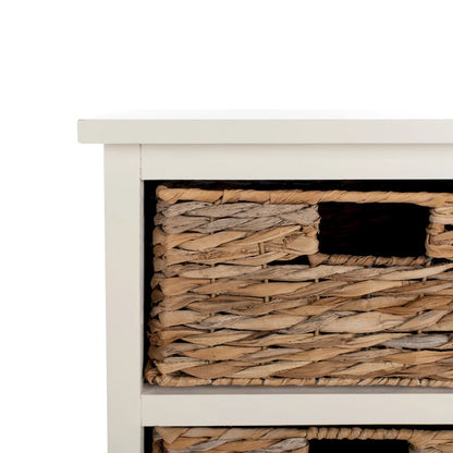 Golda Distressed White Cabinet