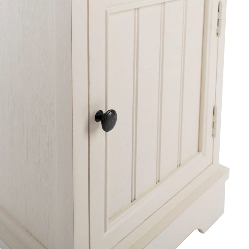 Golda Distressed White Cabinet