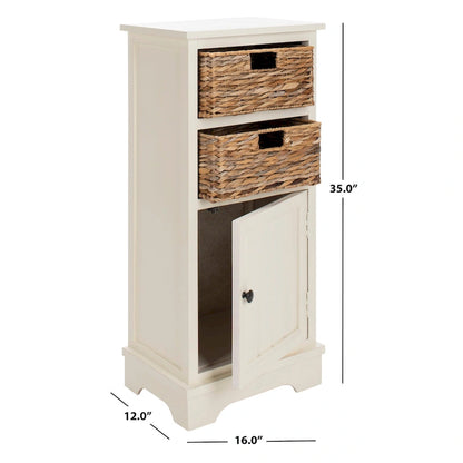Golda Distressed White Cabinet