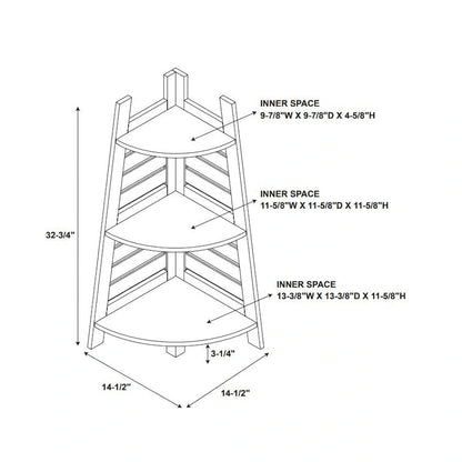 Bracken Bamboo Corner Shelf