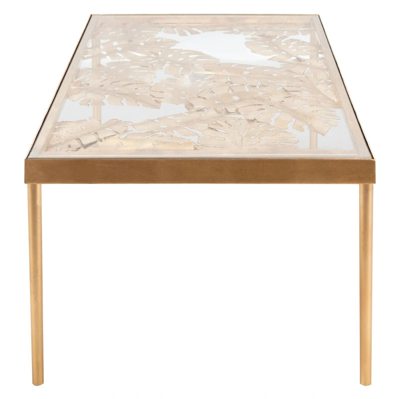 Rianda Palm Leaf Coffee Table - 24 x 47.5 x 18 - 24Wx48Dx18H