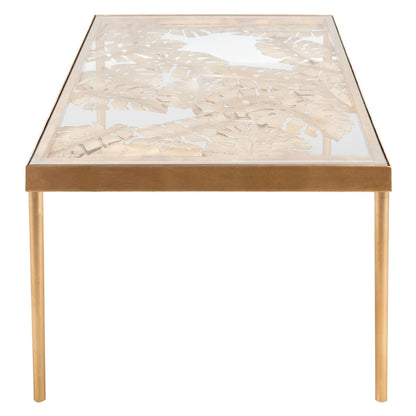 Rianda Palm Leaf Coffee Table - 24 x 47.5 x 18 - 24Wx48Dx18H