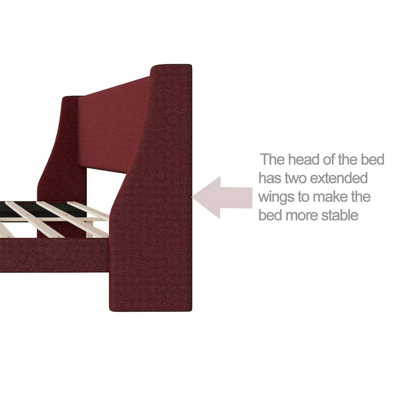 Full Size Bed Frame Upholstered Bed Frame Platform