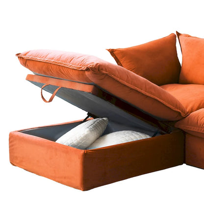 U Shape Couch Sectional for Living Room, Convertible Sectional Sofa, Modular Sectional Couch with Ottomans for Living Room