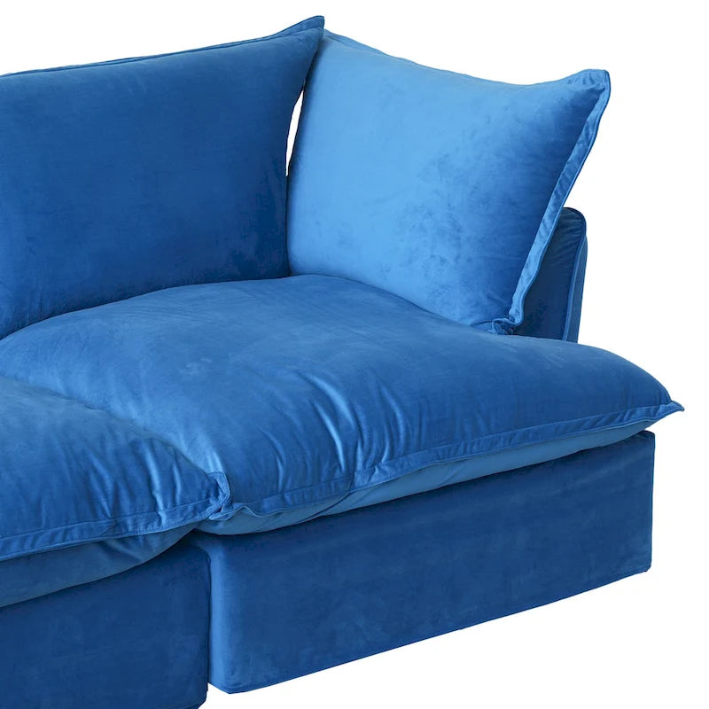 U Shape Couch Sectional for Living Room, Convertible Sectional Sofa, Modular Sectional Couch with Ottomans for Living Room