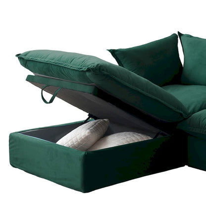 U Shape Couch Sectional for Living Room, Convertible Sectional Sofa, Modular Sectional Couch with Ottomans for Living Room