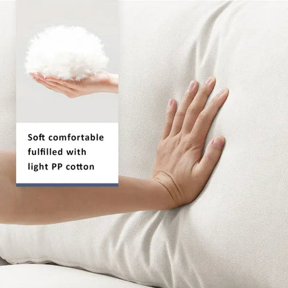 Modern 4-Seat L-Shaped Sectional Sofa, with 2 Free pillows, Convertible Ottoman