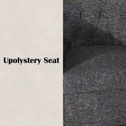 Swivel Cuddle Fabric Accent Chair with Button-Tufting